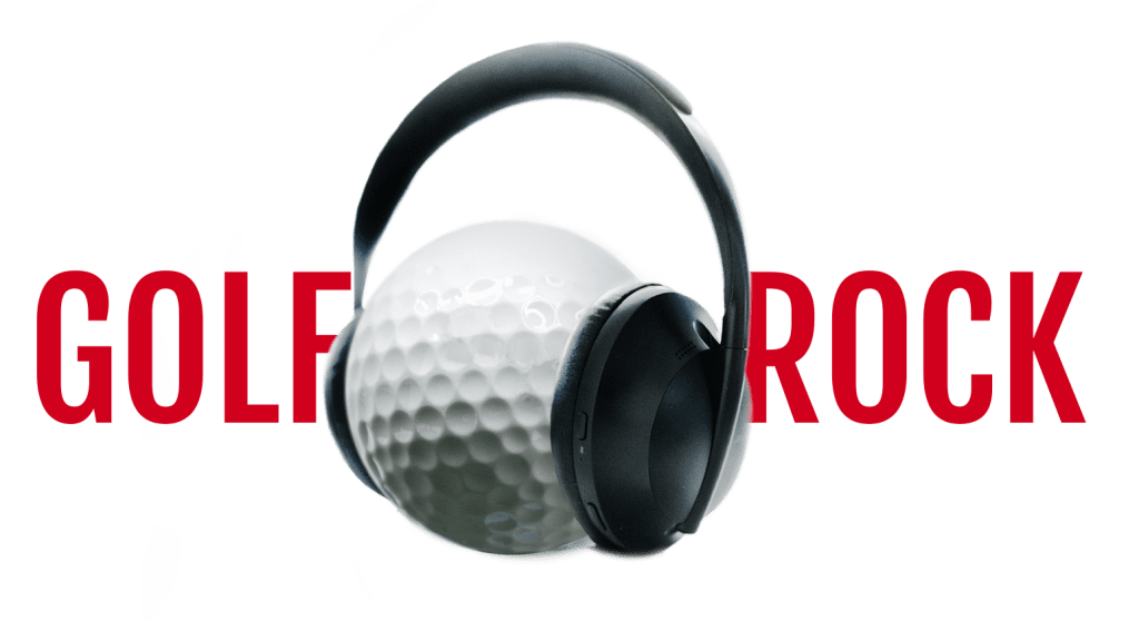 Golf Rock logo with headphones